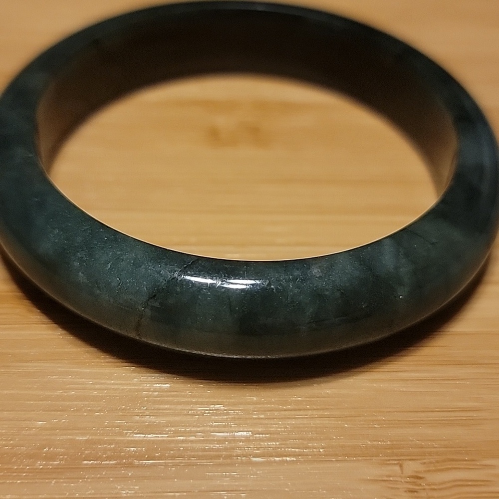 Bangle Jadeite Jade 314ct 13x9mm Natural Handmade Natural Gemstone  2.2 Inches - Picture 8 of 10